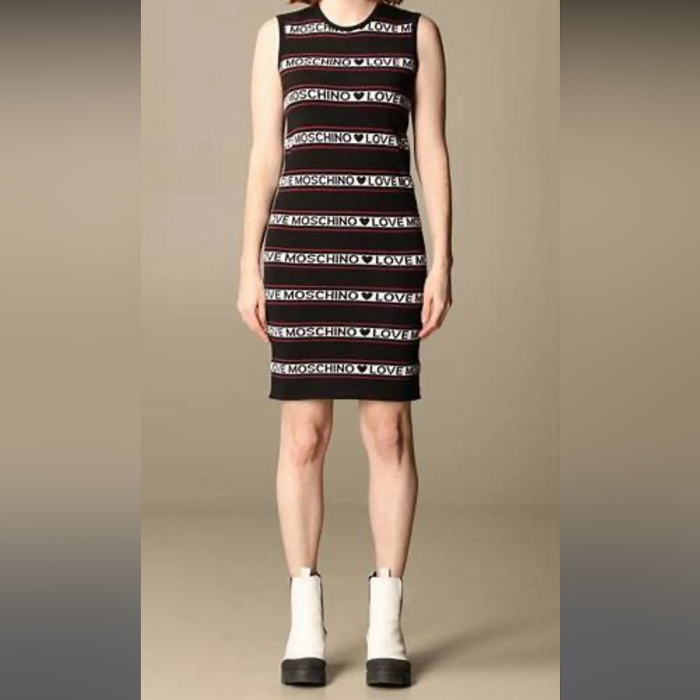 Love Moschino Knit Dress Size 40 Size 6 US NWT